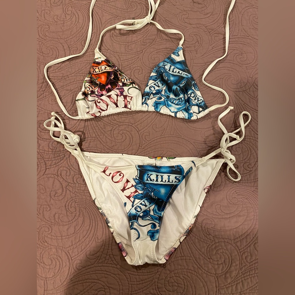 Ed Hardy bikini. Like new!